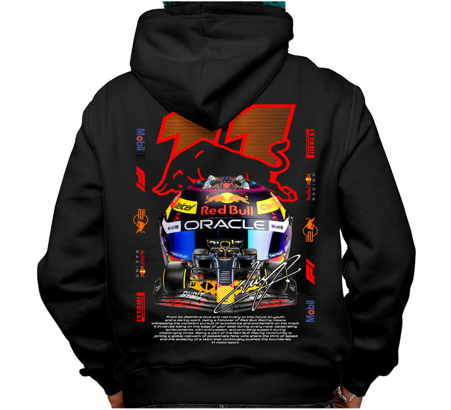 Sudadera afelpada con capucha, coches clásicos de carreras F1, diseño RB11