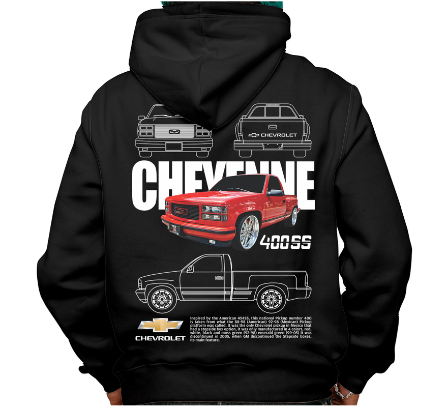 Sudadera afelpada con capucha, coches clásicos de carreras, diseño Cheyenne