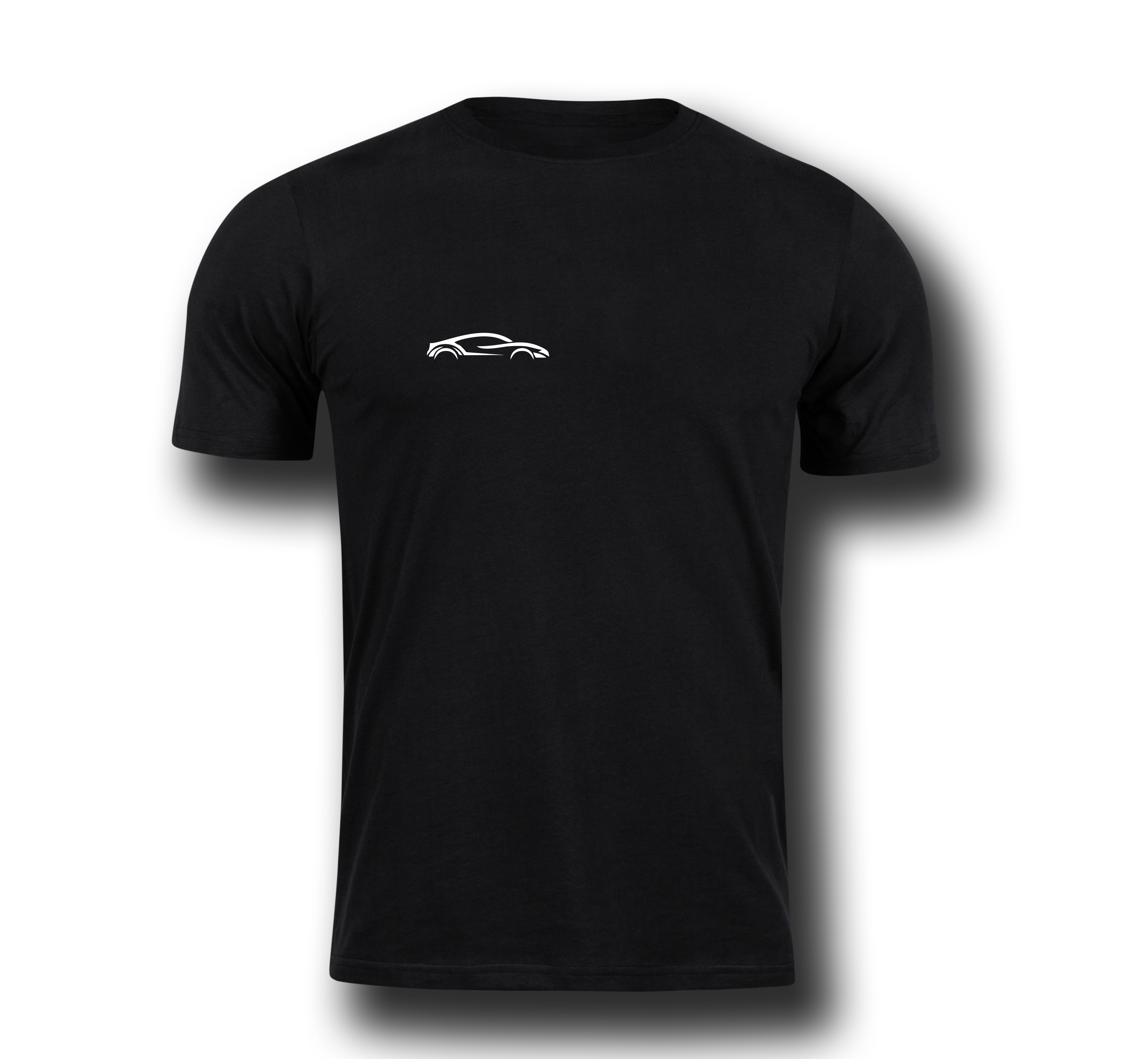 Playera negra algodón cuello redondo, coches clásicos de carreras, diseño 911 GT3